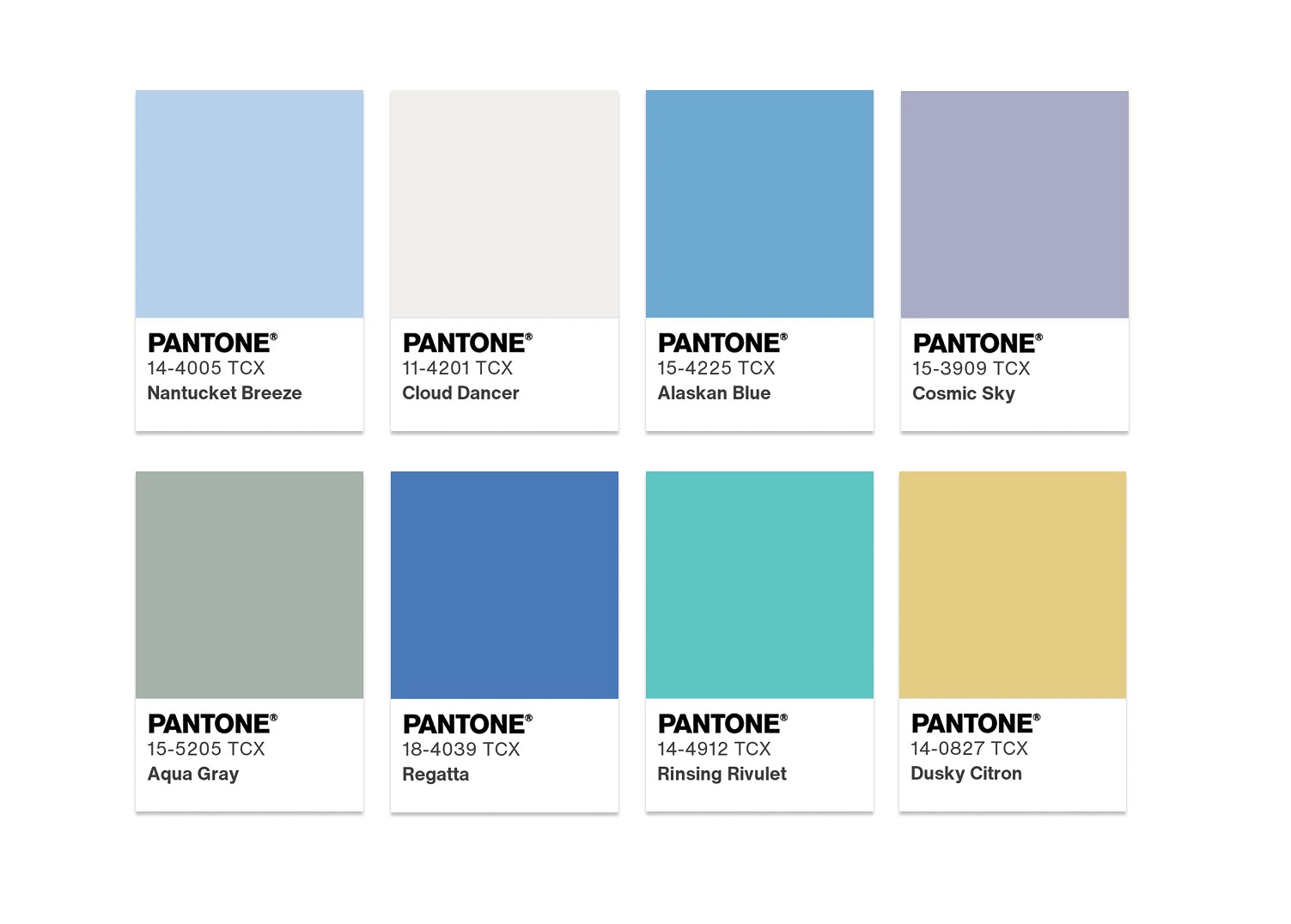 pantone colour palette