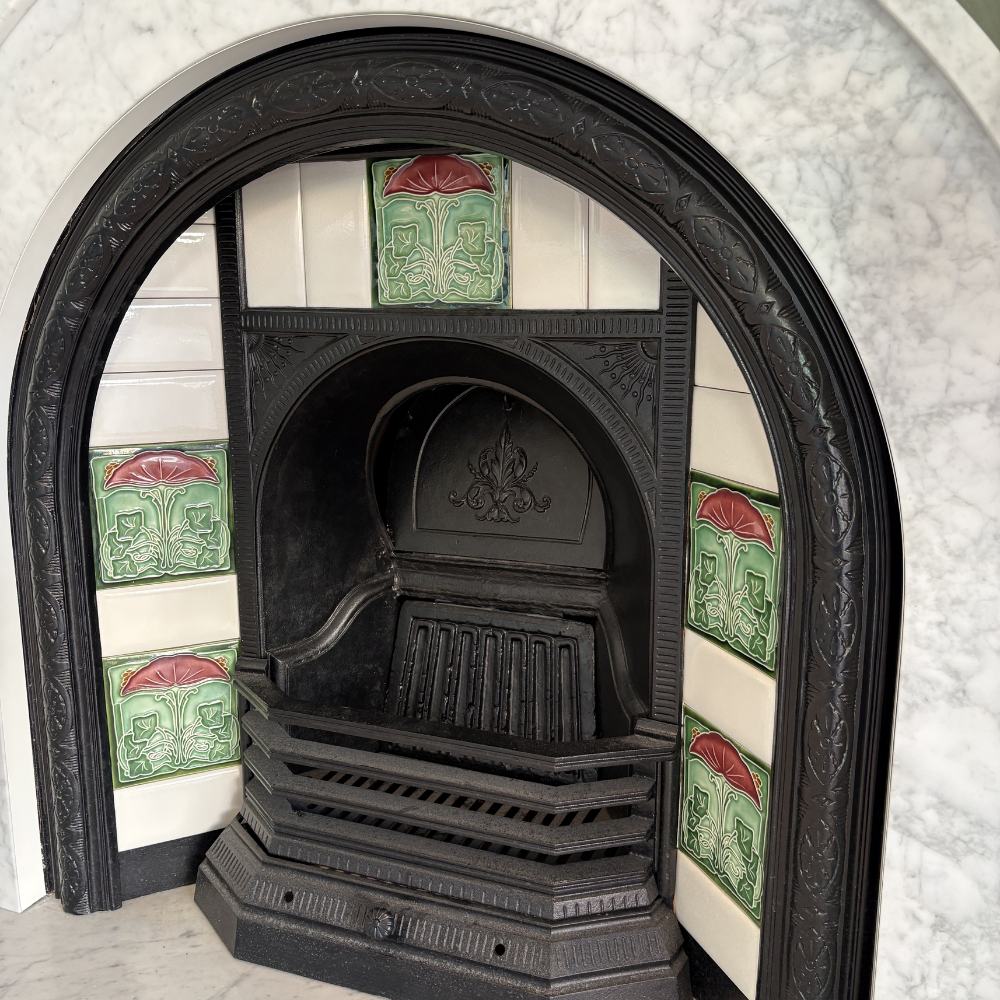 Embossed Tiles Fireplace