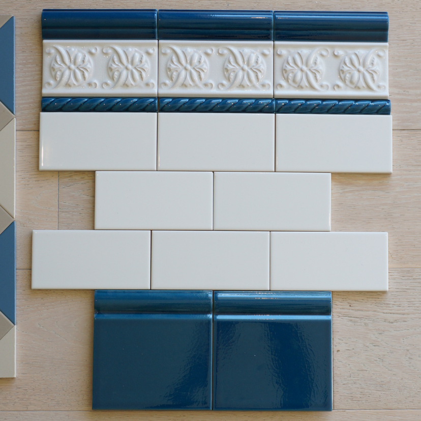 Gingham White Vanilla Aqua Blue