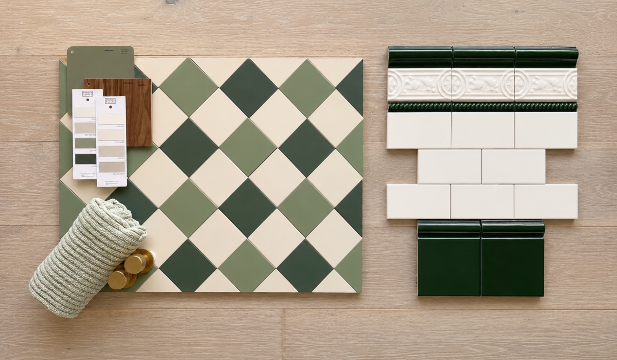 Gingham Green Pistachio White