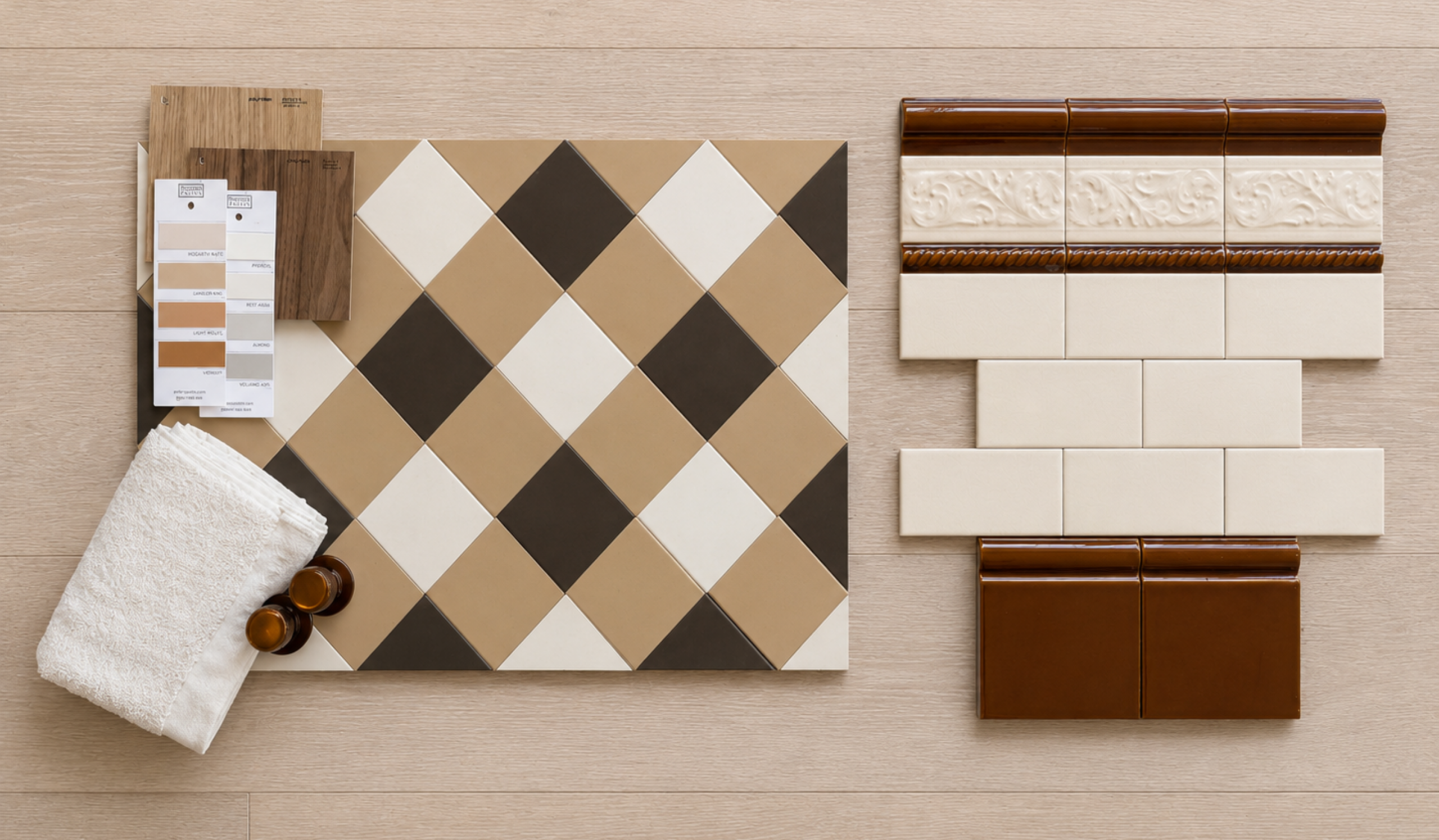 Gingham Vanilla Brown White