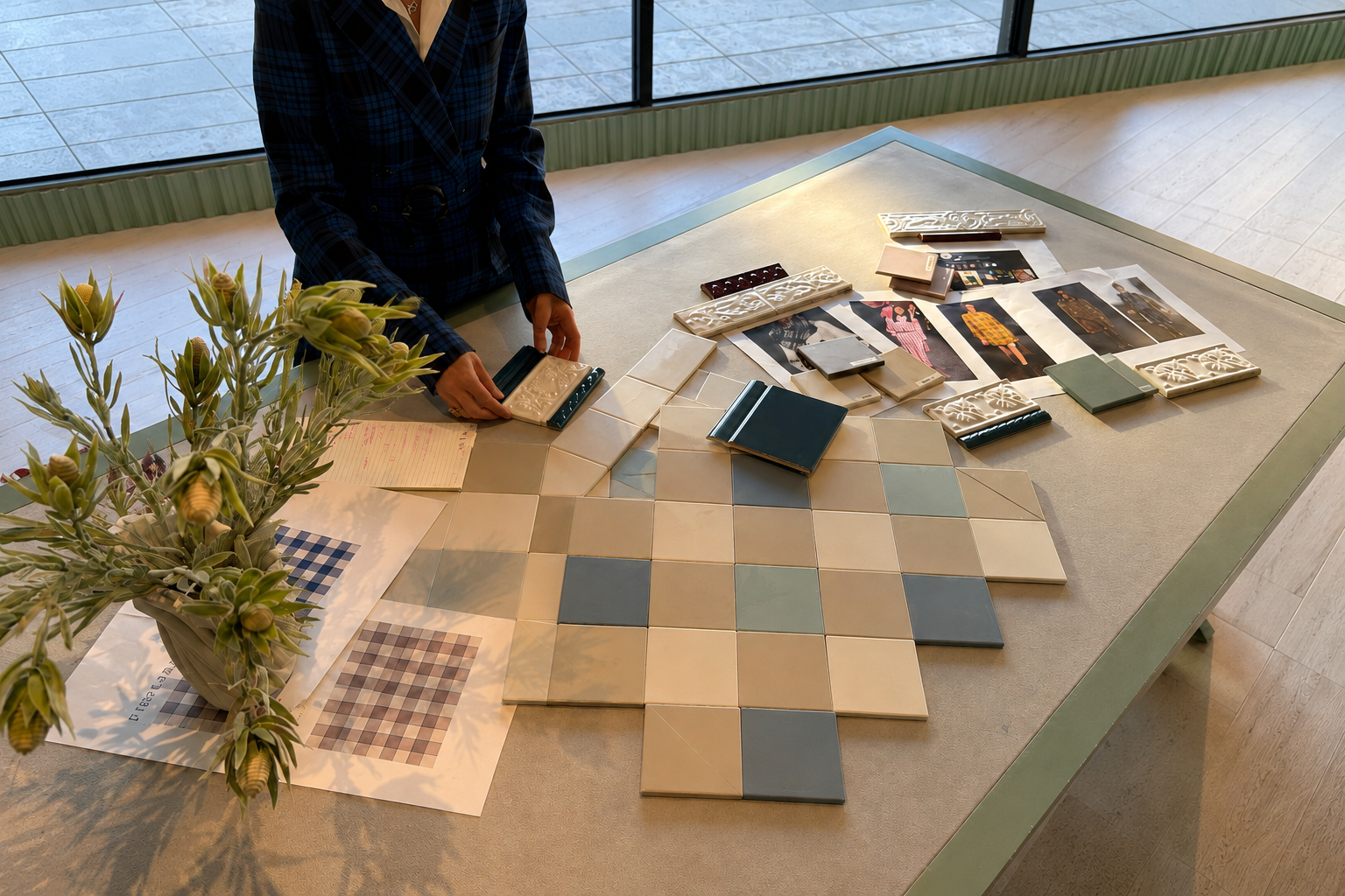 Mockup Table Gingham
