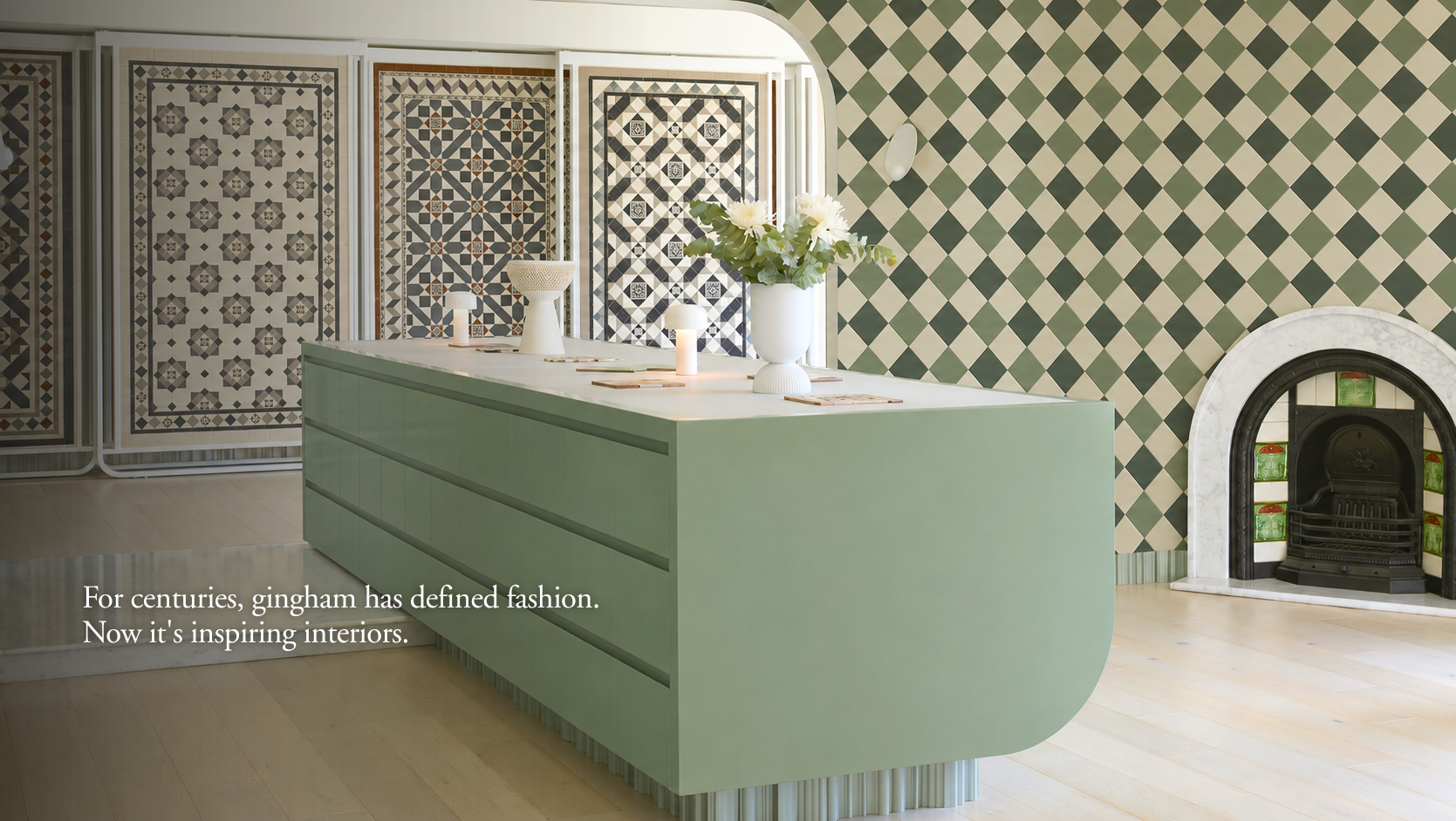 The Gingham Effect Fashion’s favourite pattern, reimagined in tessellated tile.