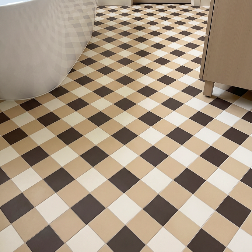 Gingham Vanilla Brown White