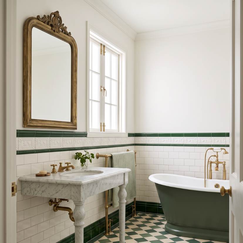 Gingham Green Pistachio White