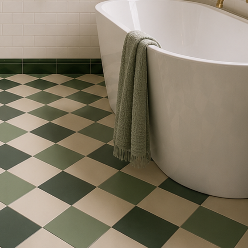 Gingham Green Pistachio White
